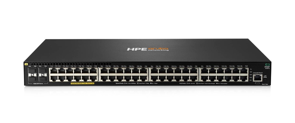 [JL557A] Switch 2930F 48GPoE+4SFP 740W Swch Hewlett Packard Enterprise HPE Aruba 2930F