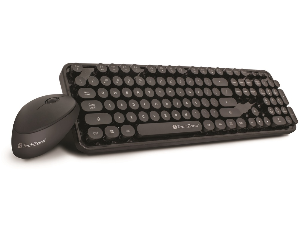 [TZ19COMB01-INA] Teclado y Mouse Óptico Inalámbrico TECHZONE TZ19COMB01-INA