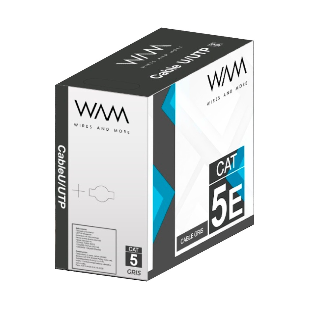 [CAT5E-GRIS] Cable UTP WAM CAT5E-GRIS
