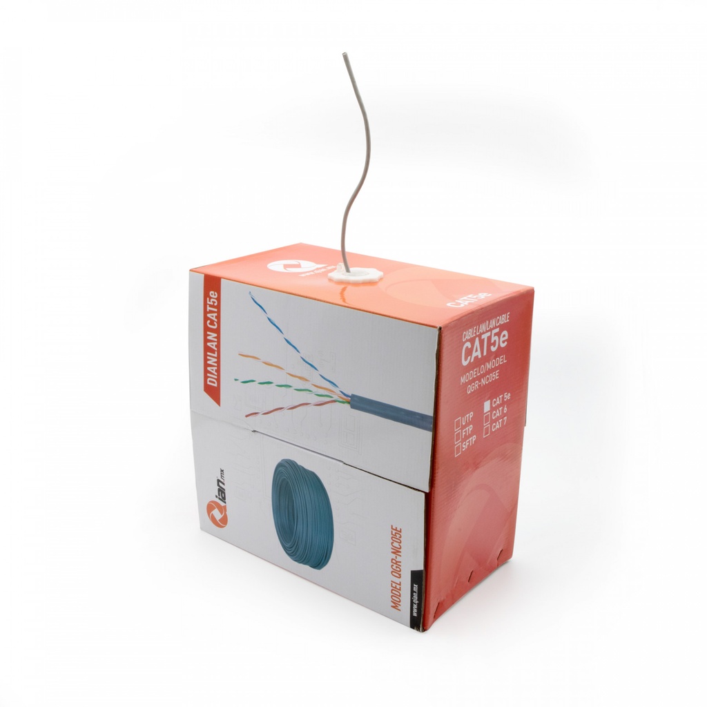 [QHR-CAT5E] Bobina de Cable UTP 24AWG Qian QHR-CAT5E