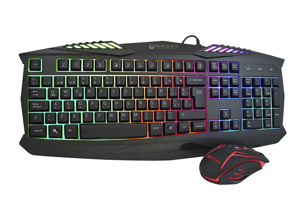 [NA-617] Kit de Teclado y Mouse Gaming Naceb Technology NA-617