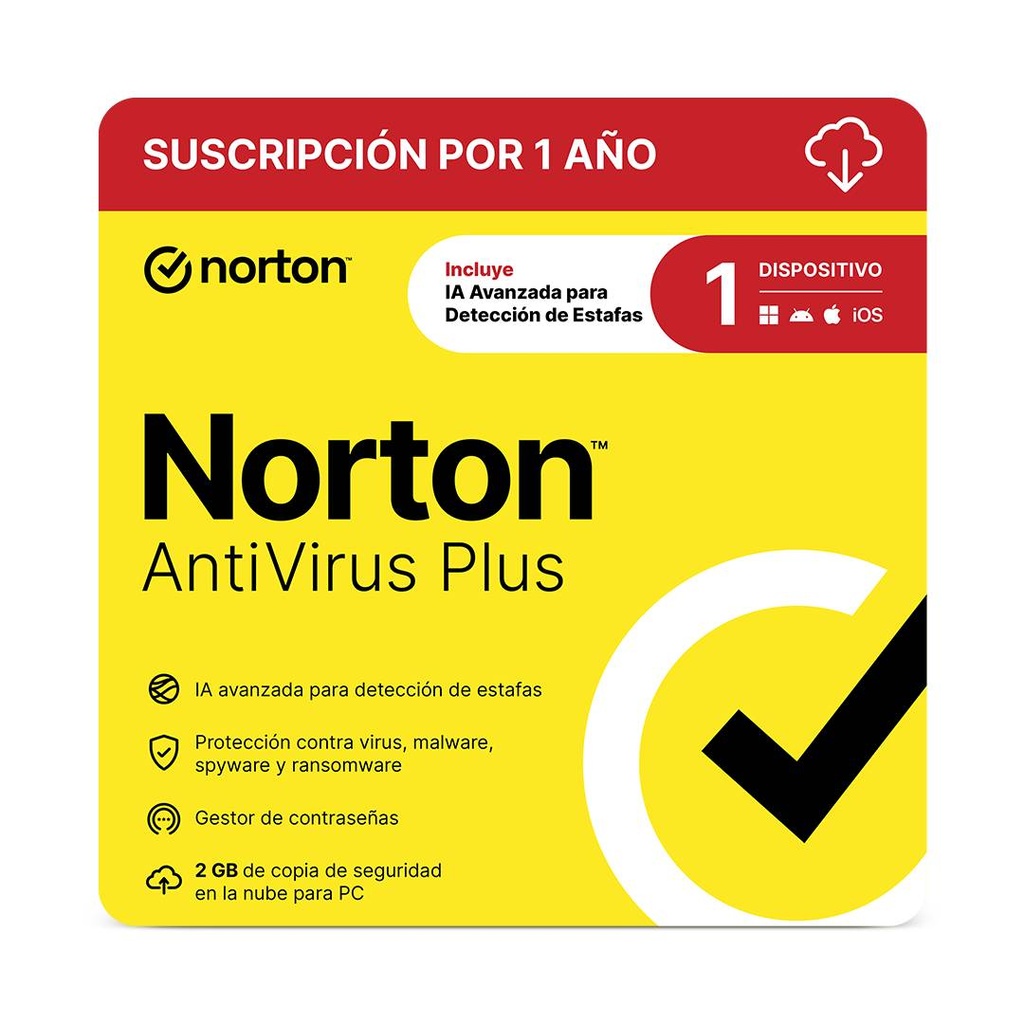 ESD Norton AntiVirus Plus 1 Dispositivos 1 Años 21430675
