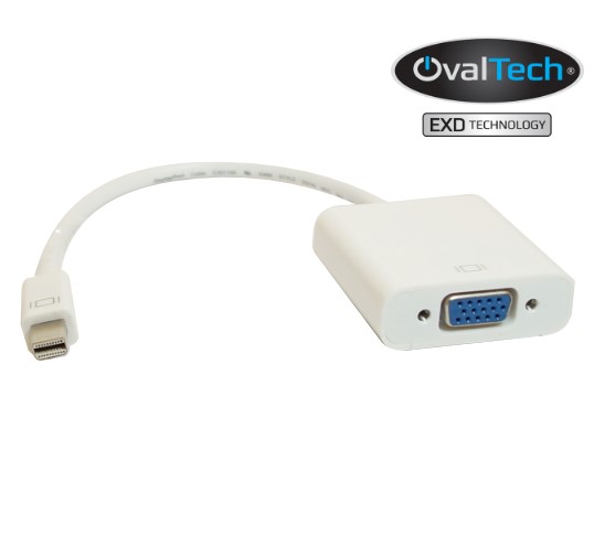 [OVMDP-VGA] Adaptador Mini DisplayPort  a VGA  OVALTECH OVMDP-VGA