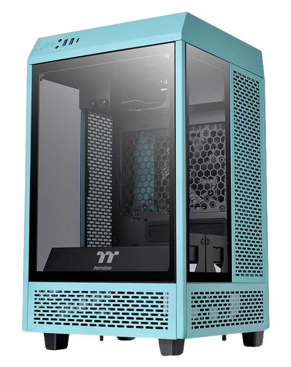 [CA-1R3-00SBWN-00] Gabinete  THERMALTAKE The Tower 100 Turquoise Mini Chassi