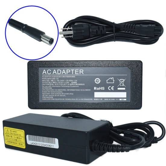 [AC-Dell] Cargador para Laptop GENERICO Adaptador de Corriente 65W 19.5V-3.34A