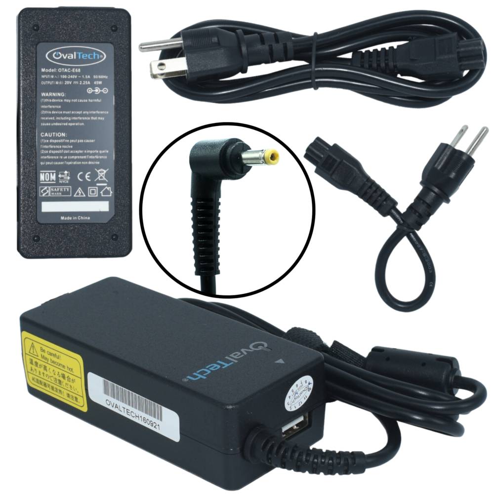 [OTAC-E68] Cargador 20V y 2.25A OVALTECH para Lenovo 45W