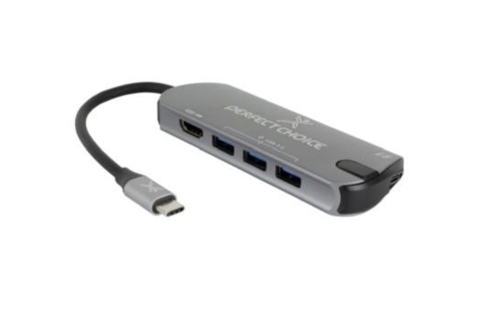 [PC-101246] HUB 5 EN 1 USB-C PERFECT CHOICE PC-101246