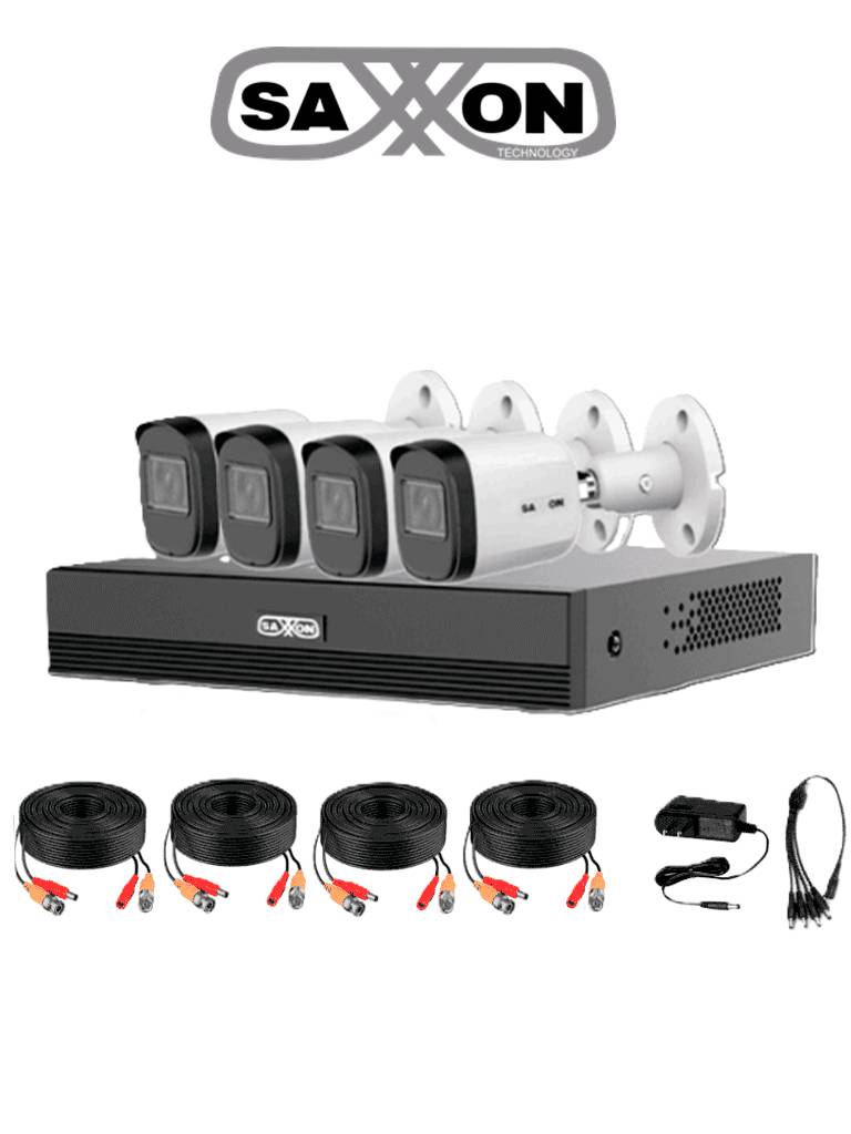 Kit de videovigilancia  SAXXON KIT/XVR1E04-I/4-B20M-