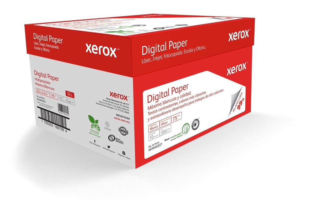 [003M02021] Papel Bond Digital Paper Oficio XEROX Rojo