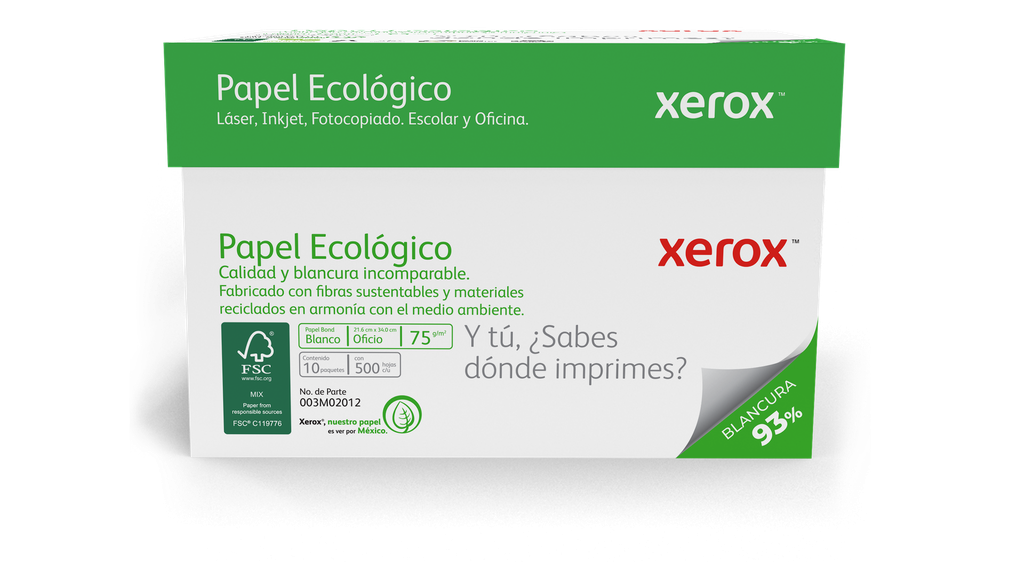 [003M02012] Papel Bond Ecológico Oficio XEROX Ecológico