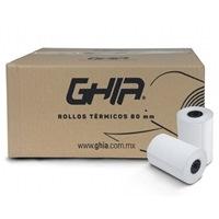 [CTG80N] Rollo de Papel Térmico GHIA CTG80N 80x70mm (Paquete 50 unidades)